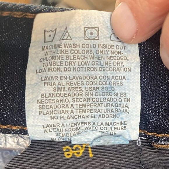 Lee Women Jeans Size 6 Short Regular Fit Straight Leg Mid Rise Blue Denim Casual - Picture 11 of 16